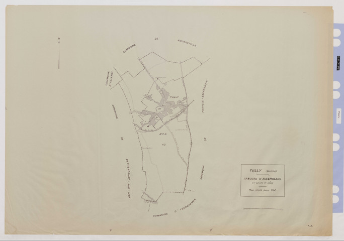 Plan du cadastre rénové - Tully : tableau d'assemblage (TA)