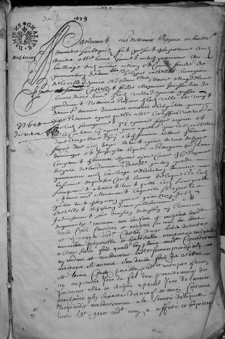 Etude de Me René Chevalier à Amiens (étude n°5). Minutes de l'année 1678