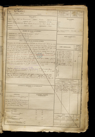 Olivier, Gilbert Clovis, né le 23 mai 1898 à Fouquescourt (Somme), classe 1918, matricule n° 392, Bureau de recrutement de Péronne