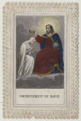 Image pieuse dentelle. Couronnement de Marie. Le couronnement de la Vierge