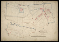 Plan du cadastre napoléonien - Ignaucourt : développement du village, partie des sections A et B