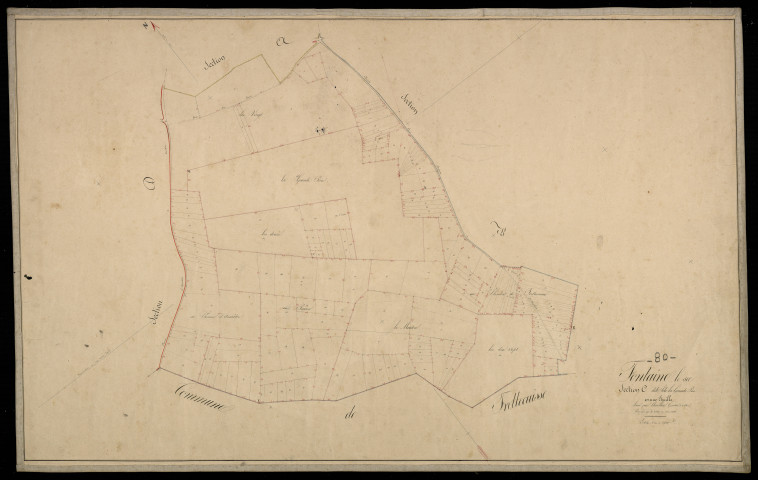 Plan du cadastre napoléonien - Fontaine-le-Sec (Fontaine le Sec) : Grande Pièce (La), C