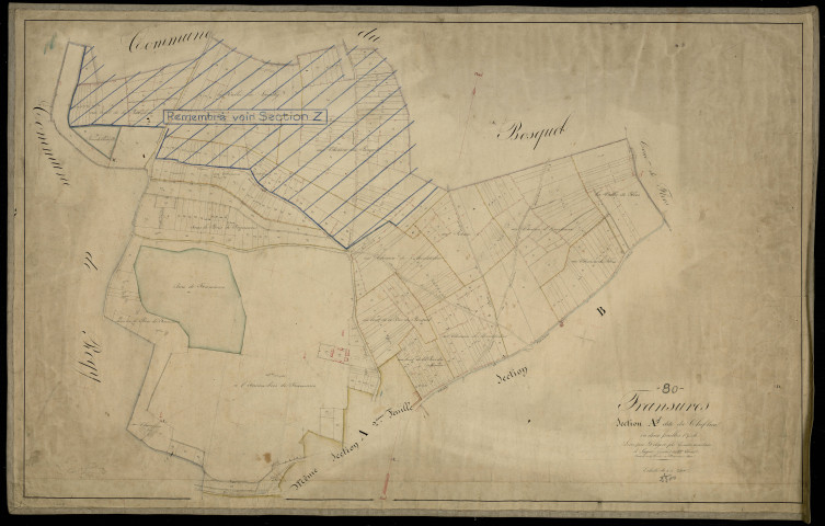 Plan du cadastre napoléonien - Fransures : Chef-lieu (Le), A1