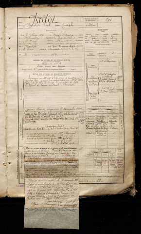 Jadot, Hippolyte Paul Joseph, né le 06 juillet 1876 à Boiry-Saint-Martin (Pas-de-Calais), classe 1896, matricule n° 201, Bureau de recrutement d'Abbeville