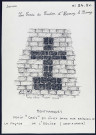 Montmarquet : motif croix en silex dans le mur en briques de la façade de l'église - (Reproduction interdite sans autorisation - © Claude Piette)