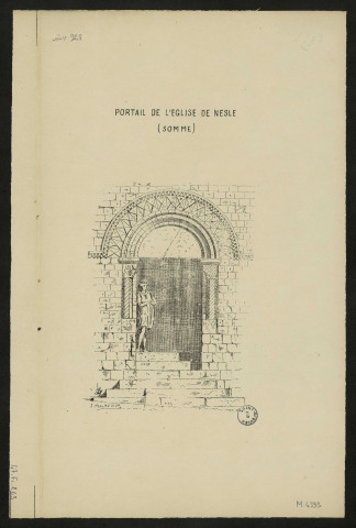 Portail de l'église de Nesle (Somme)