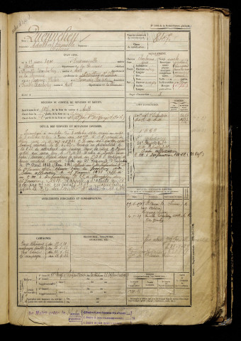 Quennehen, Adalbert Camille Octave, né le 11 mai 1900 à Fressenneville (Somme), classe 1920, matricule n° 847, Bureau de recrutement d'Abbeville