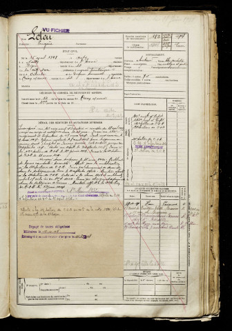 Leleu, Eugène, né le 15 avril 1898 à Oisy (Aisne), classe 1918, matricule n° 183, Bureau de recrutement de Péronne