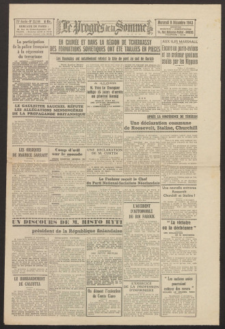 Le Progrès de la Somme, numéro 23144, 8 décembre 1943
