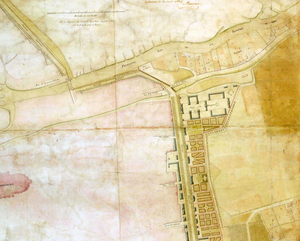 Plan du projet d'accensement et d'applanissement des remparts et fortifications de la ville d'Amiens