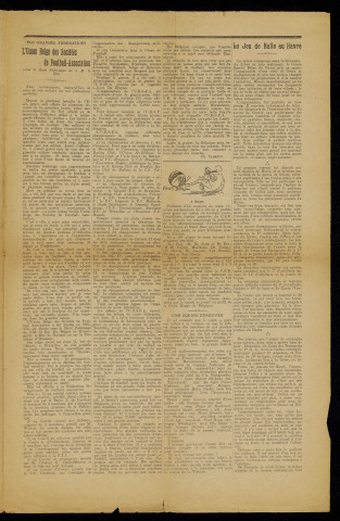 LES SPORTS. JOURNAL DES SPORTSMEN BELGES AUX ARMEES