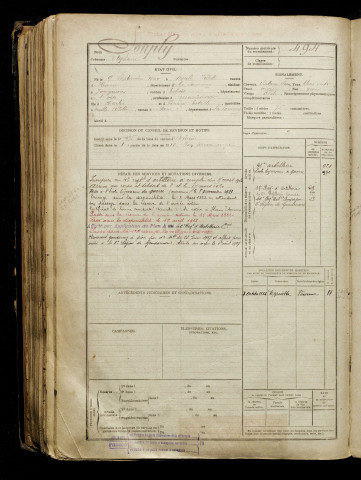 Souply, Stephane, né le 09 septembre 1900 à Muille-Villette (Somme), classe 1920, matricule n° 494, Bureau de recrutement de Péronne