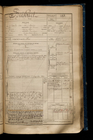 Brisbart, Louis Léon, né le 05 septembre 1870 à Favières (Somme), classe 1890, matricule n° 155, Bureau de recrutement d'Abbeville