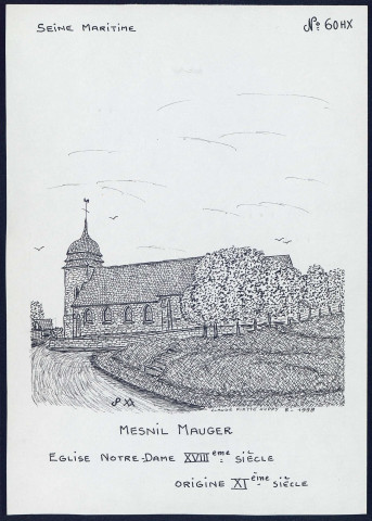 Mesnil-Mauger (Seine-Maritime) : église Notre-Dame - (Reproduction interdite sans autorisation - © Claude Piette)