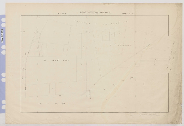 Plan du cadastre rénové - Beaucourt-en-Santerre : section A2