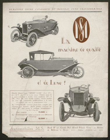 Publicités automobiles : M.S.