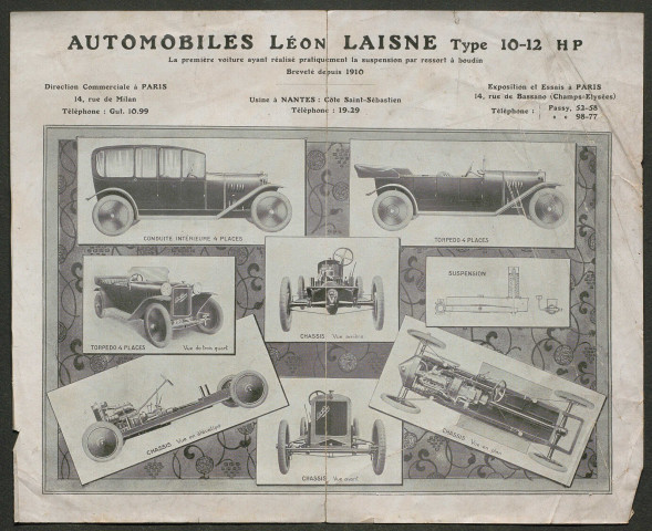 Publicités automobiles : Léon Laisne