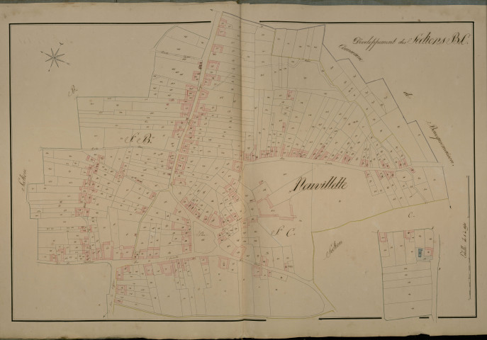 Plan du cadastre napoléonien - Neuvillette : B2 et C2