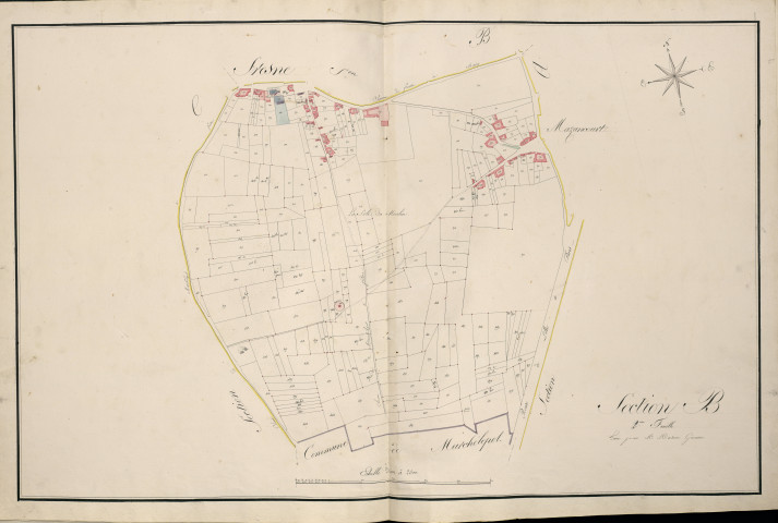 Plan du cadastre napoléonien - Atlas cantonal - Fresnes-Mazancourt (Fresne) : B2