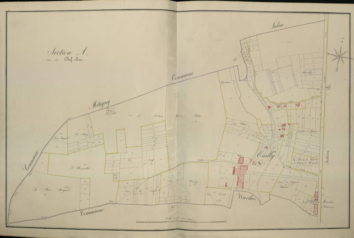 Plan du cadastre napoléonien - Atlas cantonal - Tailly : Chef Lieu (Le), A