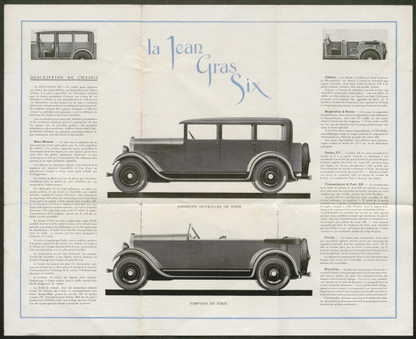 Publicités automobiles : Jean Gras Six