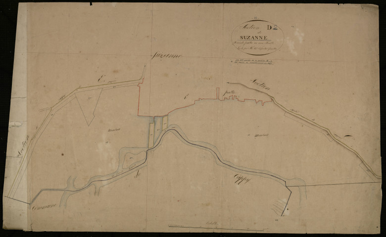 Plan du cadastre napoléonien - Suzanne : Somme (La), D2