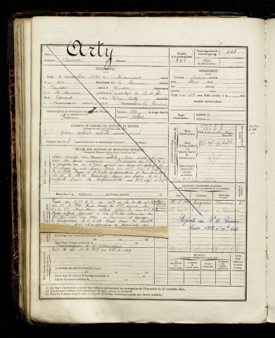 Arty, Amour, né le 05 novembre 1898 à Miraumont (Somme), classe 1918, matricule n° 644, Bureau de recrutement d'Amiens