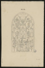 Cathédrale d'Amiens : plan des Stalles. Pl. VII. Figures prophétiques de la mère de Dieu. Saint-Joachim et Sainte-Anne au Temple