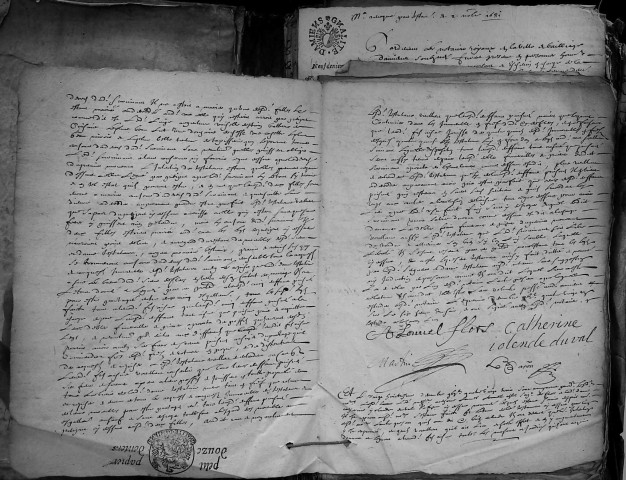 Etude de Me François Lecaron à Amiens (étude n°11). Minutes des années 1656 -1681