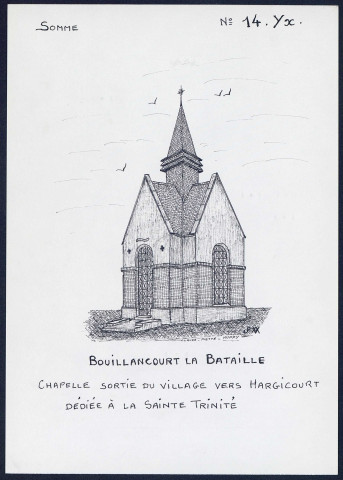 Bouillancourt-la-Bataille : chapelle sortie du village - (Reproduction interdite sans autorisation - © Claude Piette)