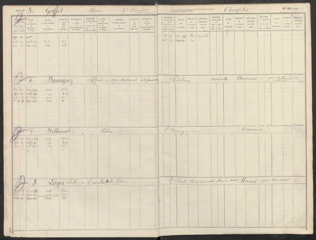 Répertoire des formalités hypothécaires, du 22/06/1909 au 12/04/1910, registre n° 186 (Conservation des hypothèques de Doullens)