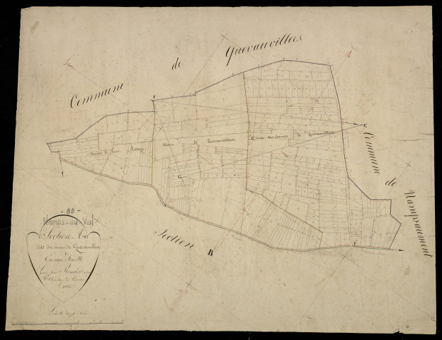Plan du cadastre napoléonien - Namps-Maisnil (Namps au Val) : Mont de Quevauvillers (Le), A