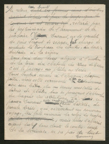 Témoignage de Vallière, E. et correspondance avec Jacques Péricard