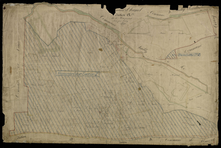 Plan du cadastre napoléonien - Hamel (Le) (Hamel) : Bouzencourt, A