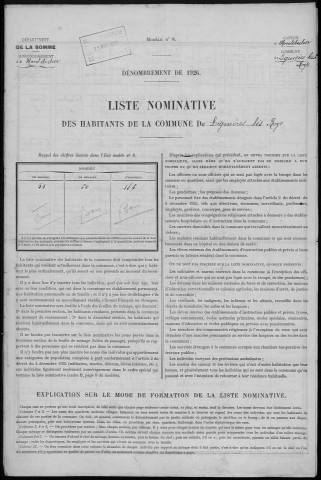 Recensement de la population : Lignières