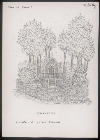 Croisette (Pas-de-Calais) : chapelle Saint-Pierre - (Reproduction interdite sans autorisation - © Claude Piette)