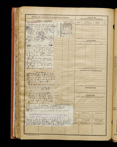 Arnaud, Victor Eugène, né le 28 janvier 1892 à Limoges (Haute-Vienne), classe 1912, matricule n° 715, Bureau de recrutement d'Amiens