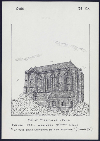 Saint-Martin-au-Bois (Oise) : église M.H. Verrières XIIIe - (Reproduction interdite sans autorisation - © Claude Piette)