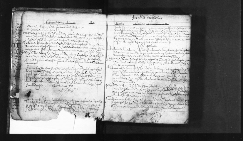 Abbeville (Saint-Sépulcre) : baptêmes, mariages, sépultures