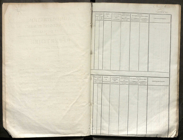 Répertoire des formalités hypothécaires, du 13/10/1819 au 03/01/1820, registre n° 084 (Péronne)
