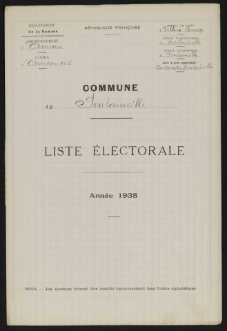 Liste électorale : Poulainville