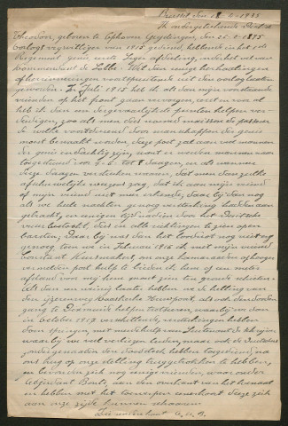 Témoignage de Dirkx et correspondance avec Jacques Péricard