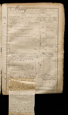 Darcy, Henri Armand François, né le 29 août 1872 à Forest-Montiers (Somme), classe 1892, matricule n° 665, Bureau de recrutement d'Abbeville