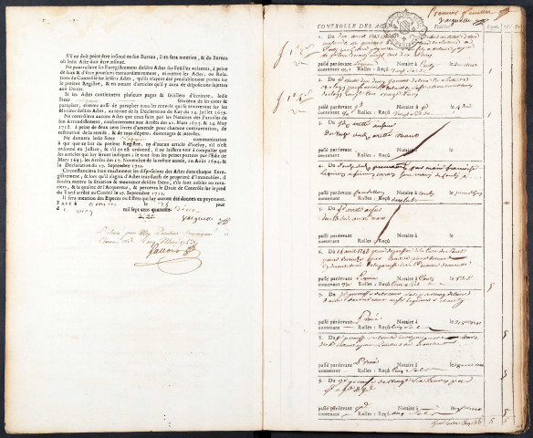 Contrôle des actes du bureau de Conty pour la période du 10 avril 1743 au 20 décembre 1745