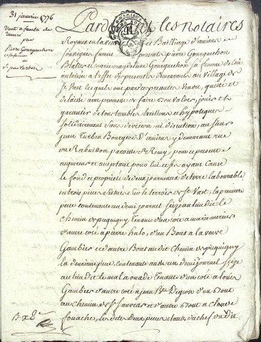Etude de Me Louis François Janvier à Amiens (étude n°2). Minutes de l’année 1776