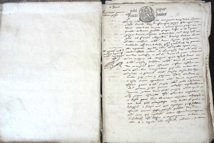 Etude de Me François Lecaron à Amiens (étude n°11). Minutes de l'année 1682