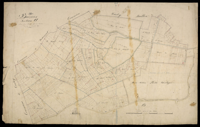 Plan du cadastre napoléonien - Baizieux : A