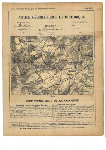 Humbercourt : notice historique et géographique sur la commune