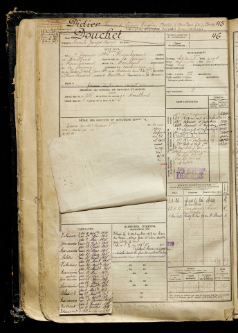 Didier, Fernand Léonce Eugène, classe 1914, matricule n° 45, Bureau de recrutement d'Abbeville