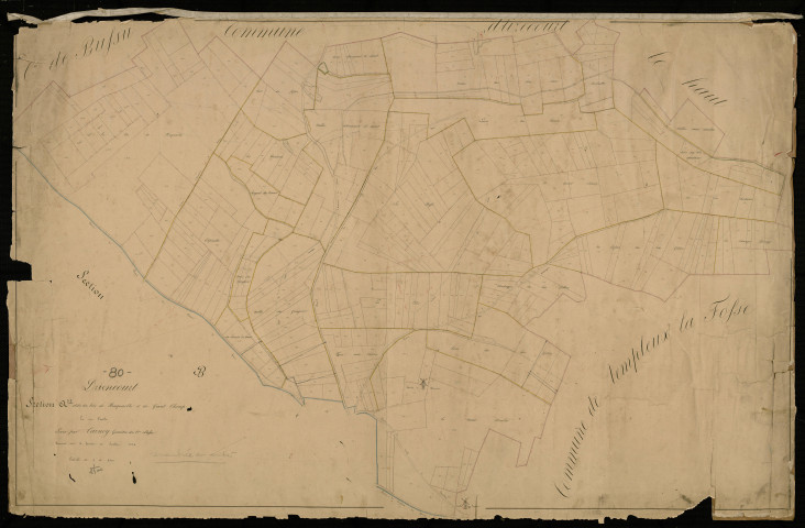 Plan du cadastre napoléonien - Driencourt : Bois de Fouquerolle (Le) ; Grand Champ (Le), A